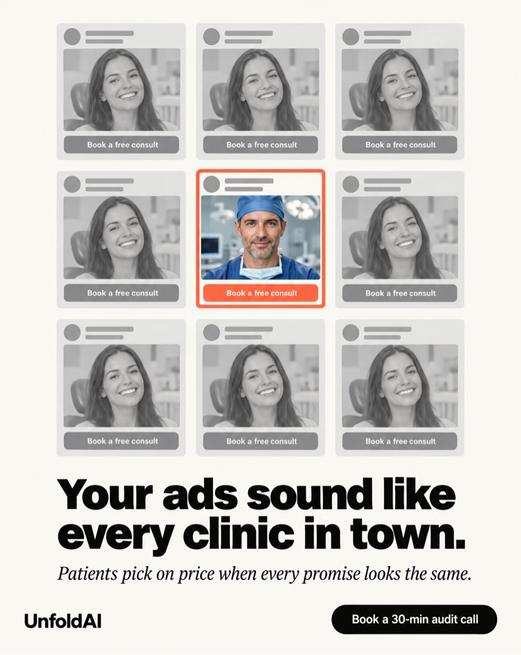 Your ads sound like every clinic in town. — ad creative